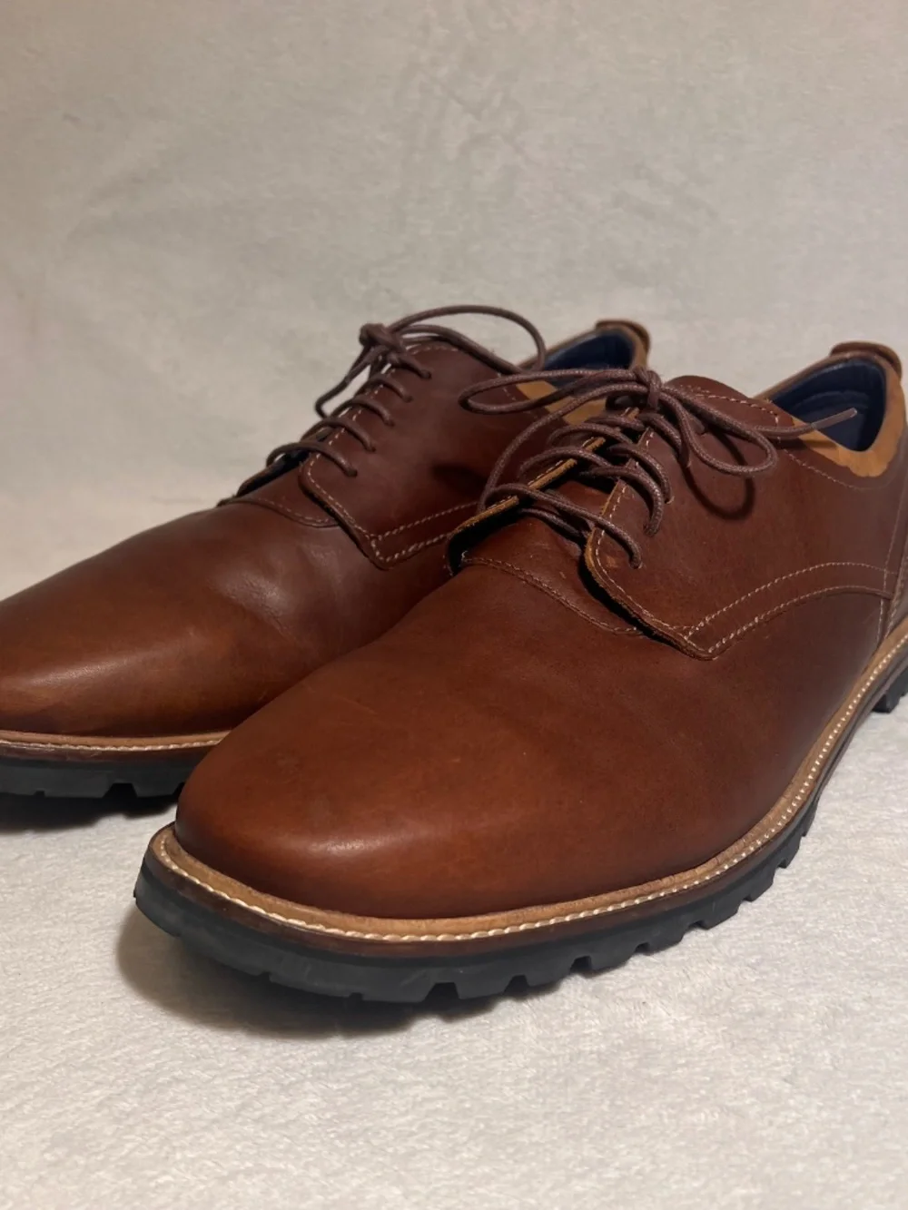 New Cole Haan Grand 360 Men’s Brown Leather Derby Oxford Dress Shoes Size 13 M